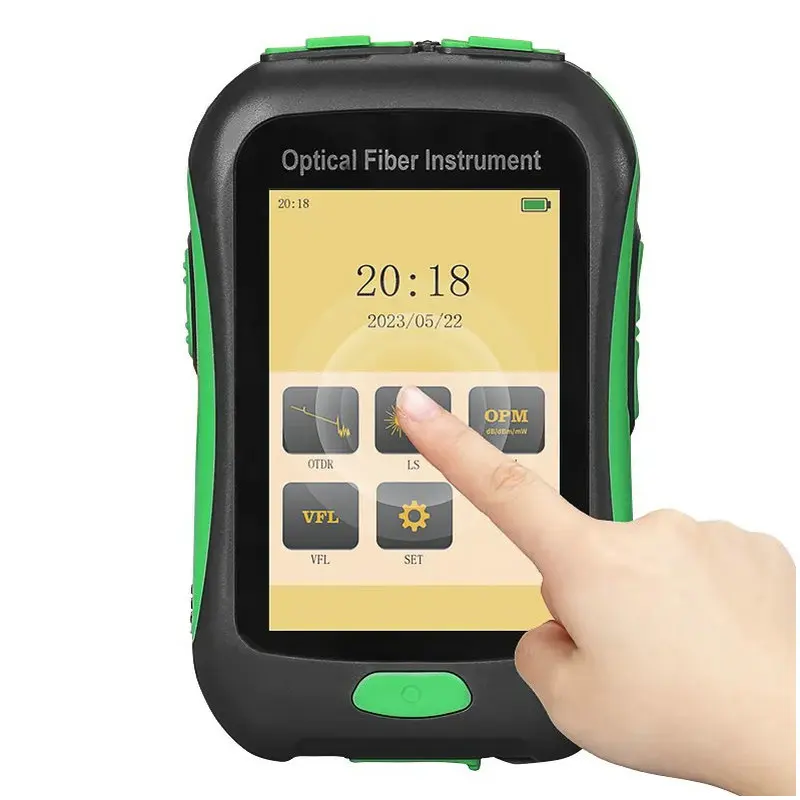 

Mini OTDR Touchable Screen Active 80KM Built-in OPM/VFL/OLS/LED Lighting 5 in 1 Fiber tester AUA-18U/A fiber optic equipment