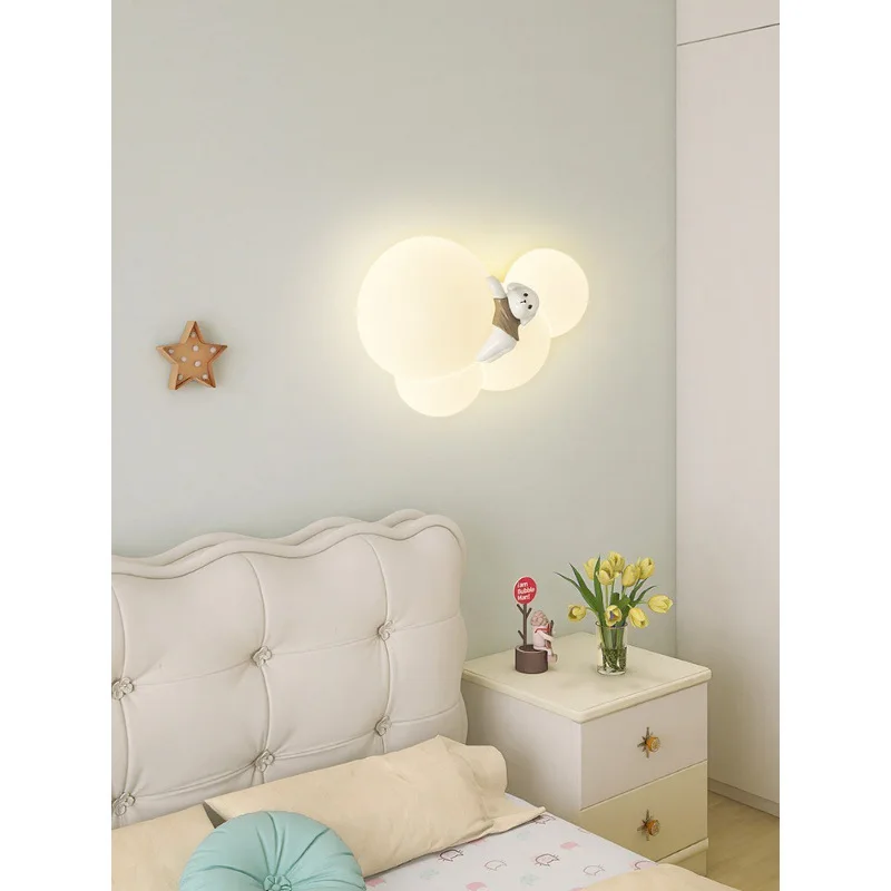 Lampada da parete vento crema lampada da comodino camera da letto nuvola