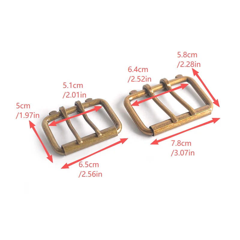 6.4cm Two-Prong Roller zinc alloy Buckle