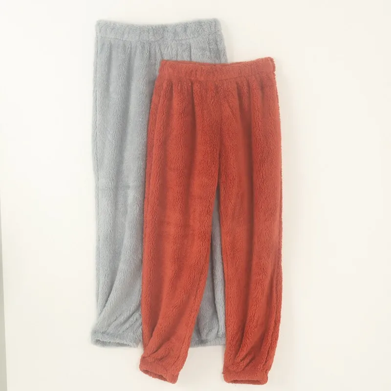 

Ladies trousers Coral down Tall waist Long pants Keep warm in winter