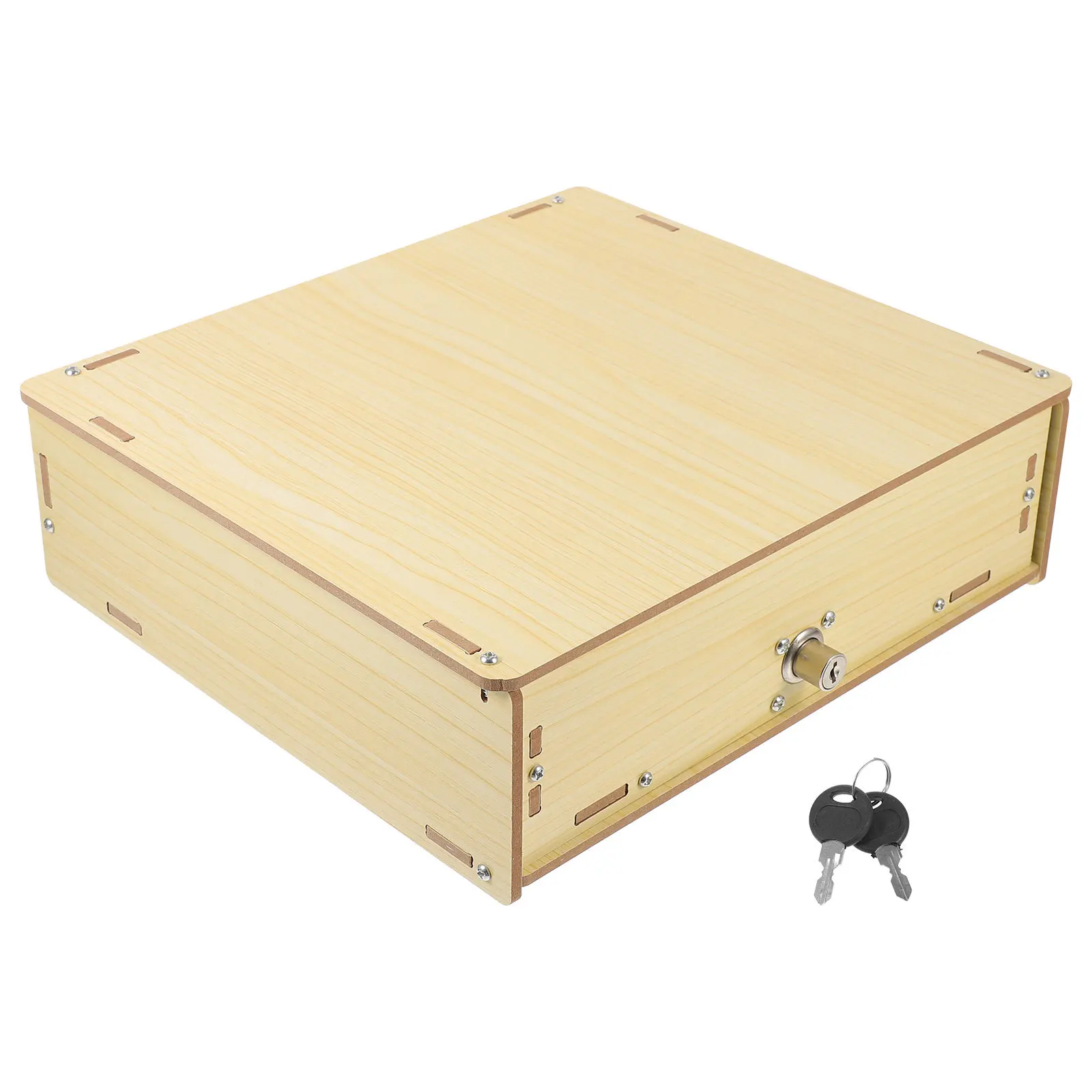 درج النقود الخشبي صينية متعددة الوظائف ماكينة تسجيل المدفوعات النقدية إدراج صينية المال المنظم تخزين متعدد المقصورات لملاحظات العملات المعدنية #1