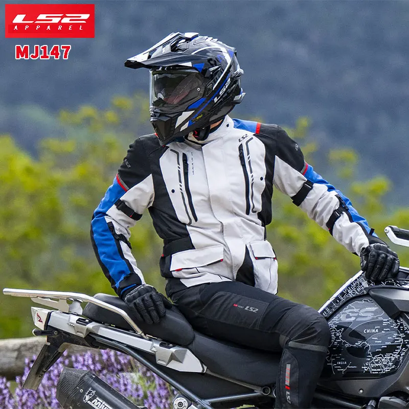 LS2 мотоциклетный костюм MJ147 мужской мотоциклетный костюм для автомобиля, водонепроницаемая мотоциклетная куртка