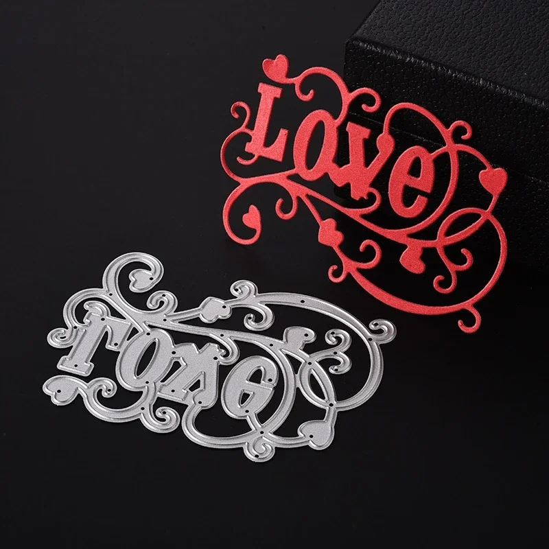 Craft Dies Chinese Love Heart Letter Metal Cutting Dies DIY Scrapbooking New  Die Cut Stamps Home Decor Embossing Stencil