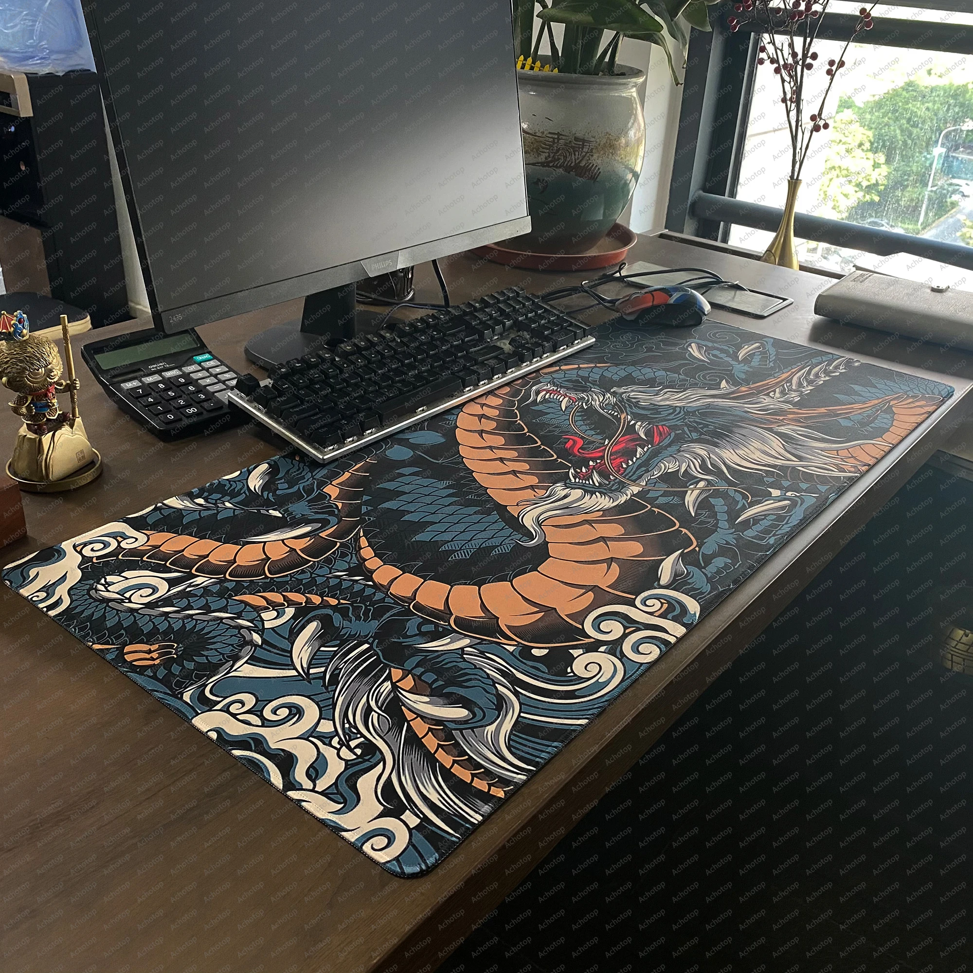 Große Anime Drachen Mauspad Tastatur Mauspad xxl Maus matten Spiel Gaming Zubehör Büro Computer Gamer Laptop Schreibtisch matte