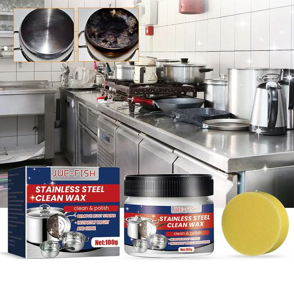 Metallpolierpaste, Edelstahlreiniger für Geräte, Edelstahl-Kratzer-Entferner, Poliercreme für Aluminium, Chrom