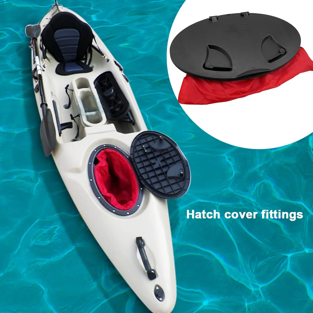 Marine Cover Pull Out Deck Plate Hole Deck Plate Kit Hatch with Kayak Boat Fishing Rigging Boat Kayak Accessories