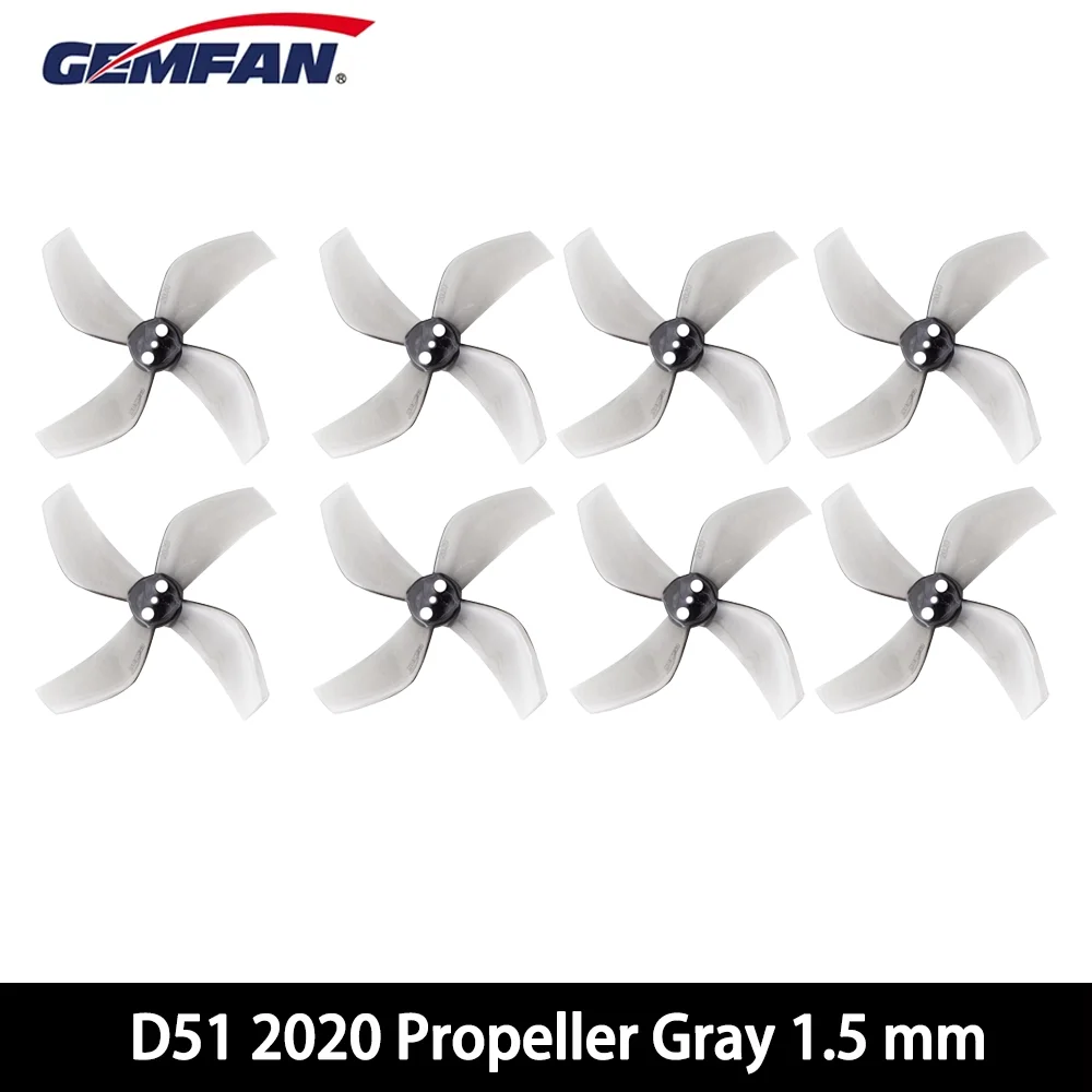 4 Paar Gemfan D51 51 mm 2020 4-Blatt-PC-Propeller 1,5 mm für RC FPV Racing Freestyle 2 Zoll Cinewhoop Kanaldrohnen DIY-Teile