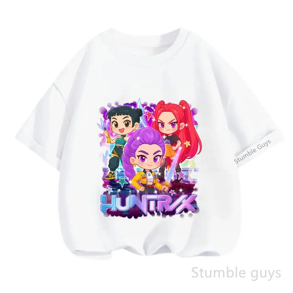 

Kids Kpop Demon Hunters Anime Clothes – Short Sleeve Casual T-Shirt, Trendy Fashion Design, Wear Suitable for Both Boys & Girls