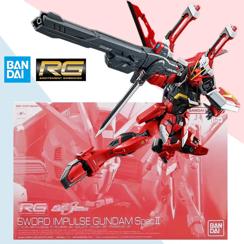 بانداي حقيقية 1/144 السيف IMPULSE GDAM المواصفات II ZGMF-56E2/β HG أنيمي عمل الشكل التجمع نموذج جمع الحلي لعبة هدية