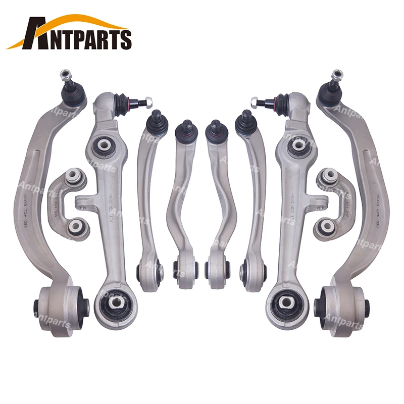 

10Pcs Auto Parts Car Front Suspension Control Arm Kit For A4 A6 A8 S4 A6L C5 A4L B5 B6 B7 4D0407693E 4D0407151