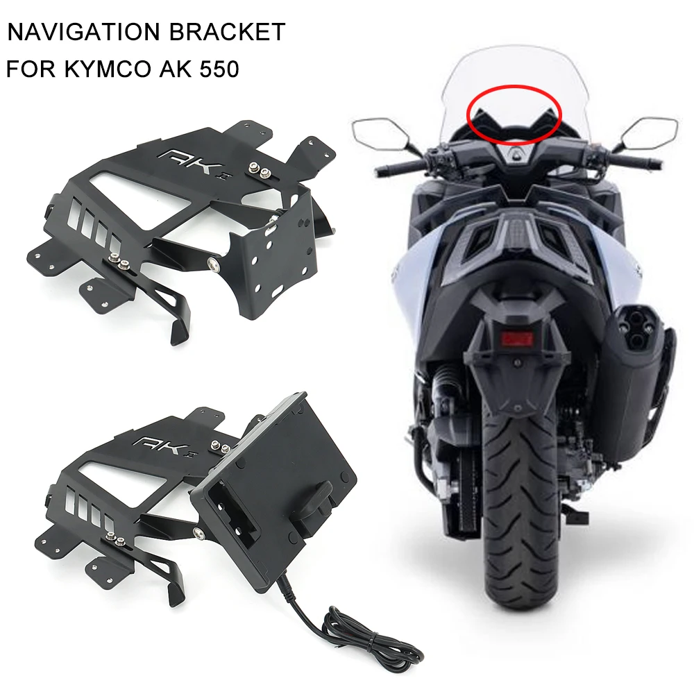 

NEW Motorcycle Modify Phone Holder Stand GPS Mount Navigator Plate Bracket FOR KYMCO AK 550 2023 AK550 AK 550