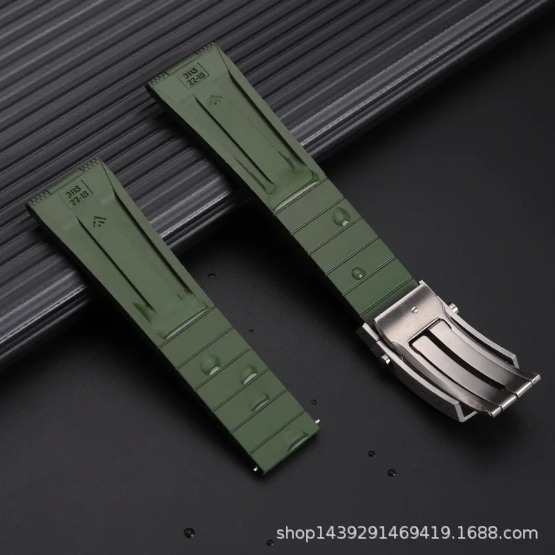 Silikonowa opaska na nadgarstek do zegarka Breitling z gumowym paskiem Nowa składana bransoletka do zegarka Super Ocean Avengers 22 mm