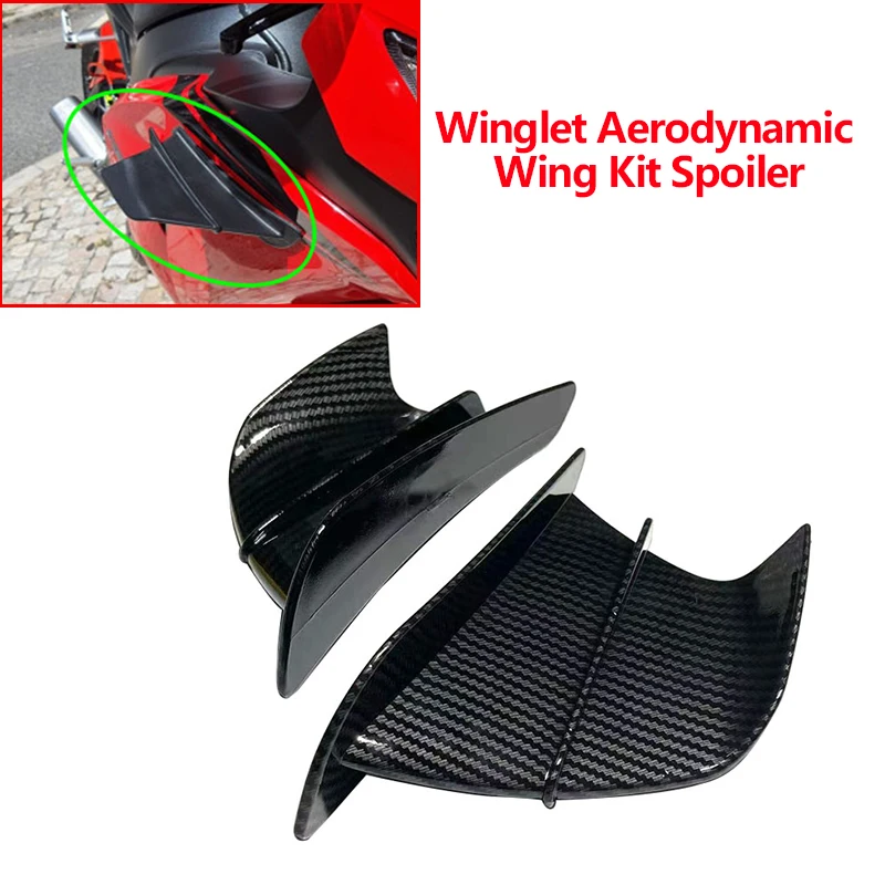 For Suzuki GSX-R600 GSX-R750 GSX1300R Hayabusa GSXR1000 RS JOG JOE GP Motorcycle Winglet Aerodynamic Wing Kit Spoiler Motorcycle