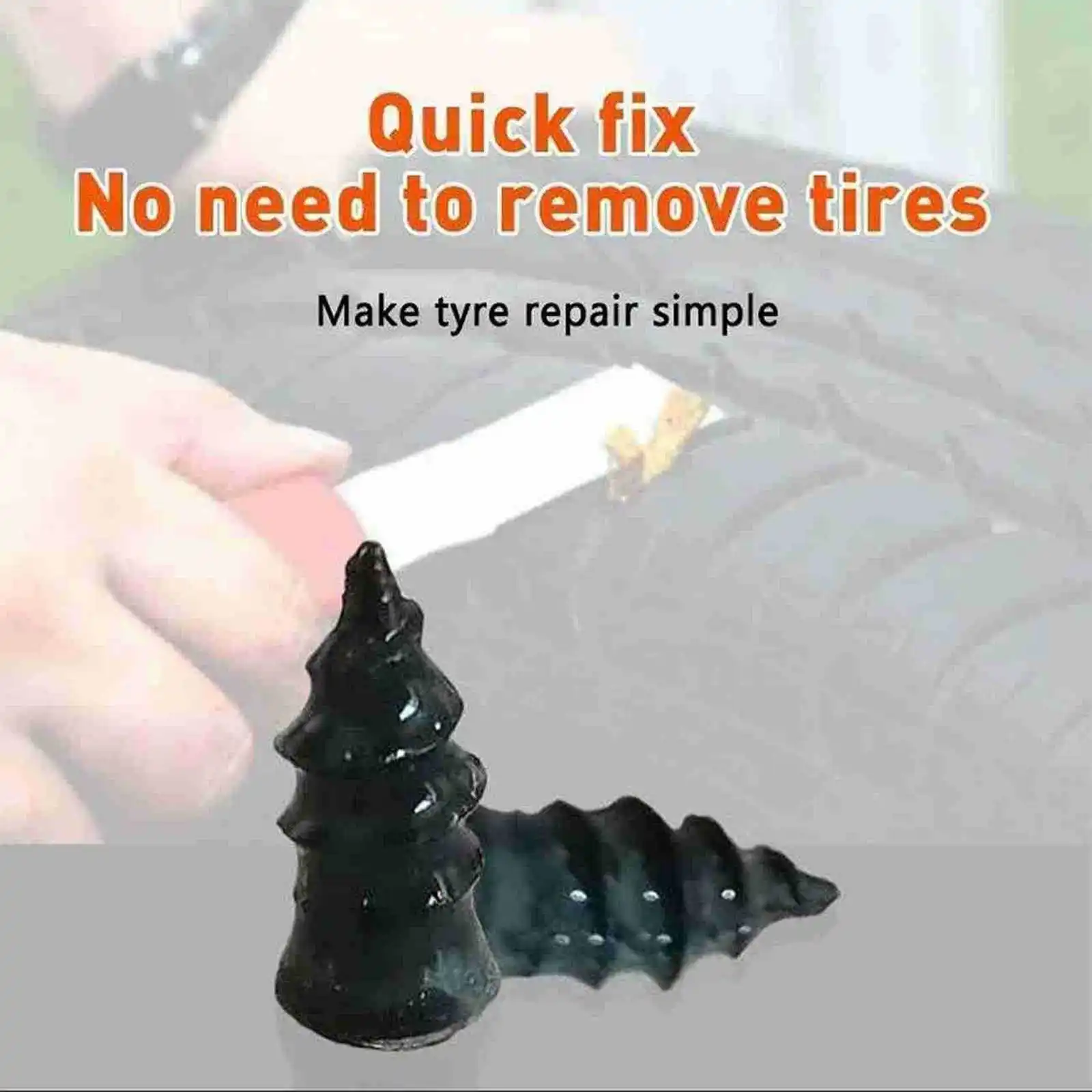 8Pcs Tire Repair Nail Self-Tapping Screw Plastic Nail Soft Rubber Screw For Car Motorcycle Truck Tire Puncture Repair