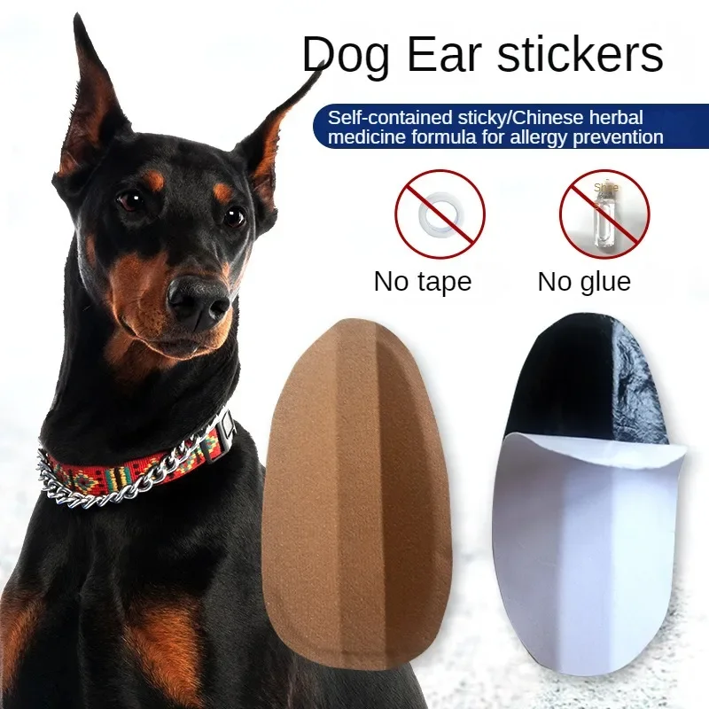 

Pet Dog Ear Stickers Doberman Pinscher Aid Shiba Inu Ear Corrector Glueless No Harm Ear Stickers Vibrator Dog Treat Bag