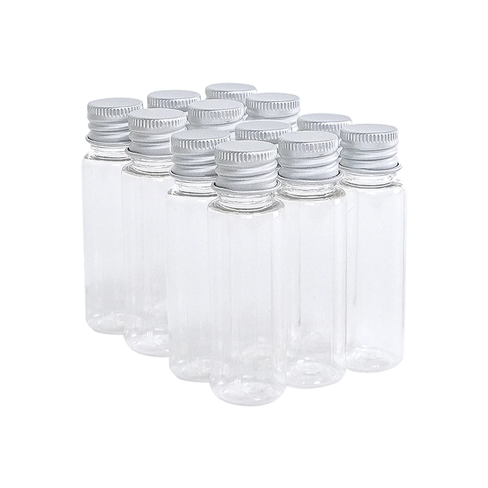 25ml Empty Cosmetics Container Clear Plastic Bottles Reusable Gifts Jars Hot Selling Aluminum Cover Vials 20Pcs or 100Pcs