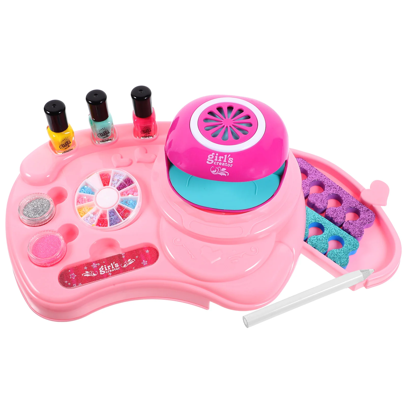 Kit de vernis à ongles en plastique pour enfants, jouets pour filles, cadeau d'anniversaire, 25x18cm