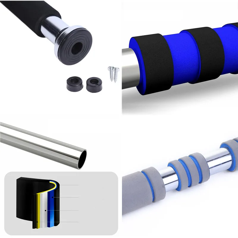 Poziomy drążek mocujący do drzwi Regulowany wiszący pojedynczy drążek Podnieś trening na podbródek Trening ciężarowy Nieograniczone użycie w domu