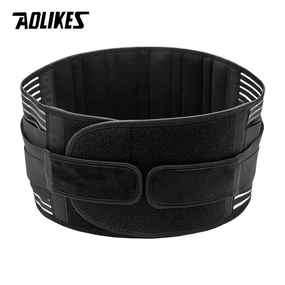 AOLIKES Sports Adjustable Lumbar Back Brace Anti-skid Breathable Waist Support Belt for Exercise Fitness Cycling Running Tennis