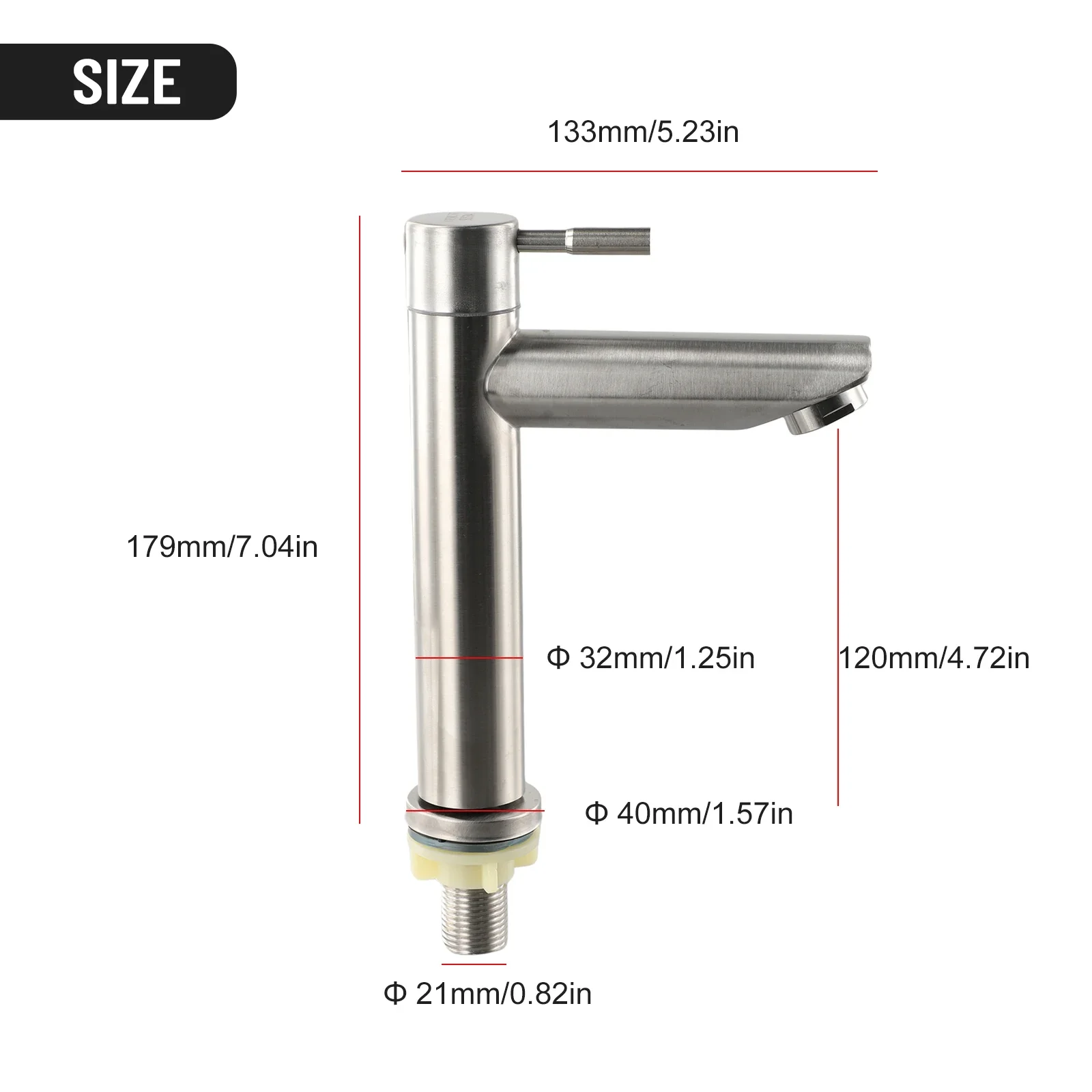 

High Quality Useful Brand New Faucet Spare Parts Stainless Steel Without Hose Accessories Bathroom Cold Sink Family