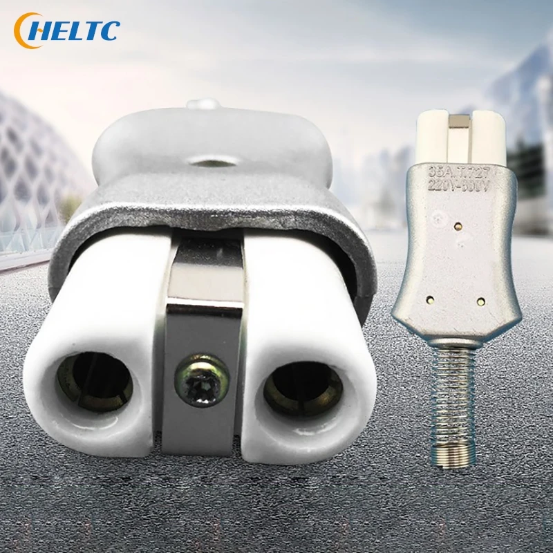 6mm IEC C8 Ceramic Wiring Industry Socket Plug High Temperature Connector Electric Oven Power Outlet 35A