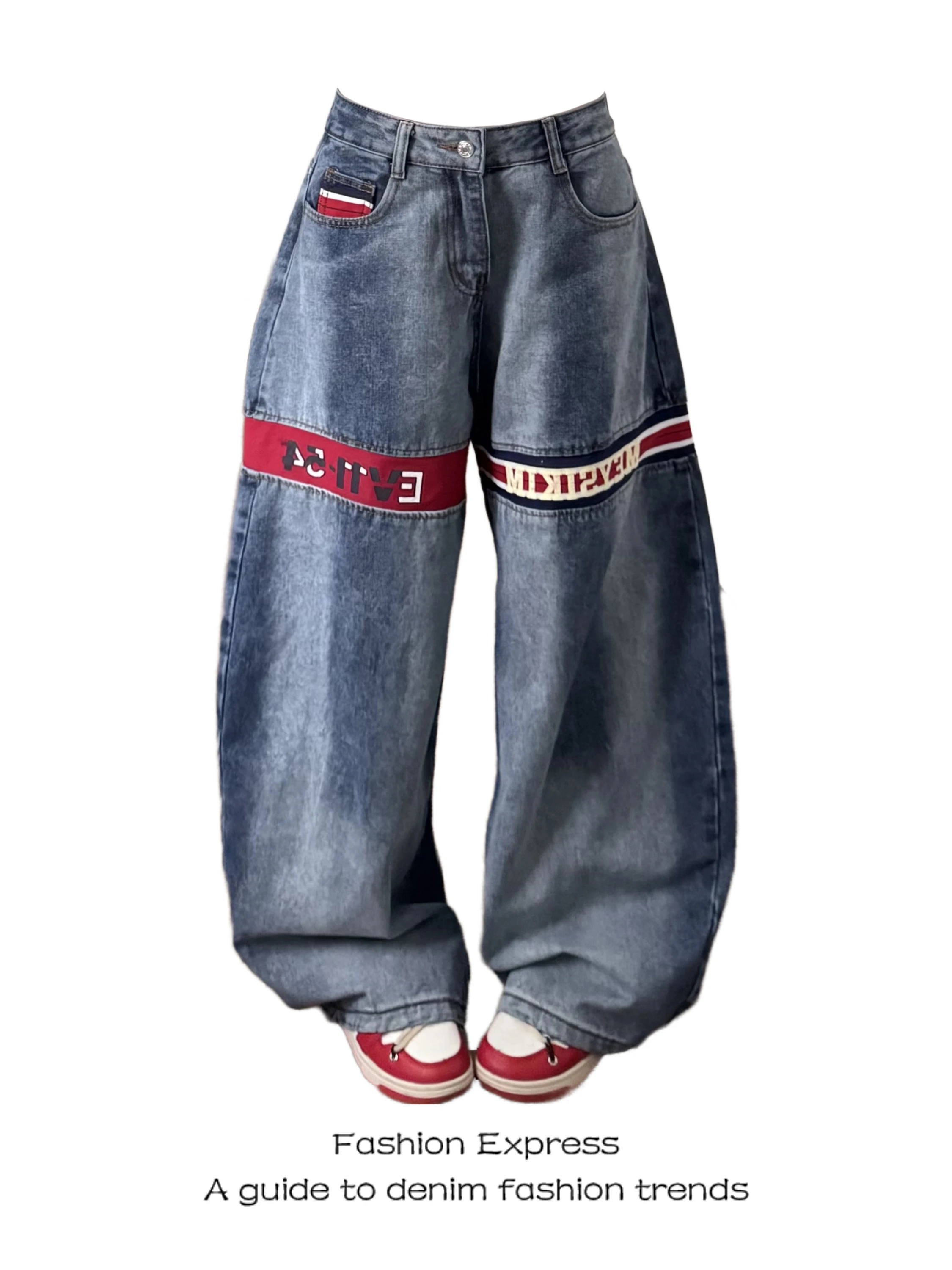 

Womens Loose Fit Straight Leg Jeans High Waist Casual Wear Vintage Washed Denim Pants Comfortable High Quality Chinese Produc...