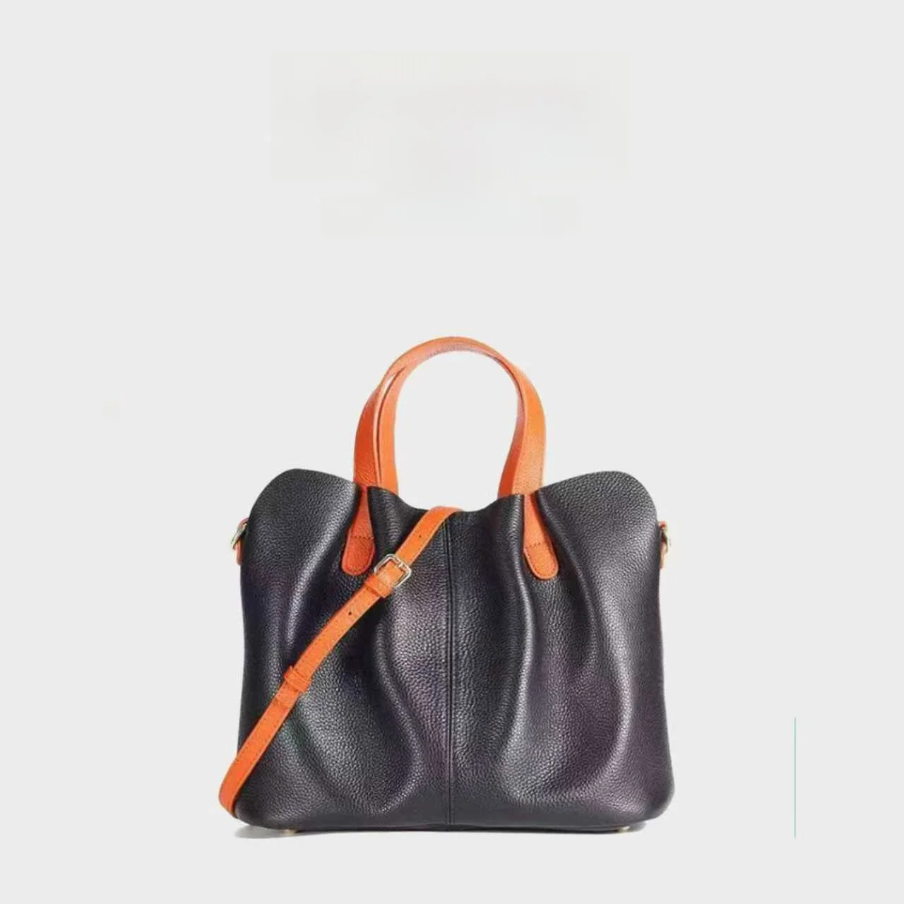 Large Capaci Soft Leather Buet Bag Ladies Handbag Mother-Child Bag Single oulder Bag Faionable Crossbody Bag