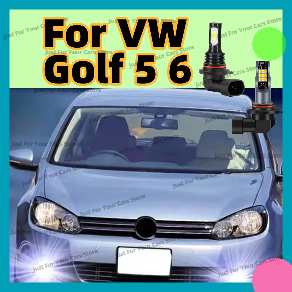 2x Car LED Front Fog Lights Yellow/White For VW Golf 5 Variant Golf 6 Estate Convertible Plus 1K5 5M1 521 5K1 AJ5 517 2007-2016