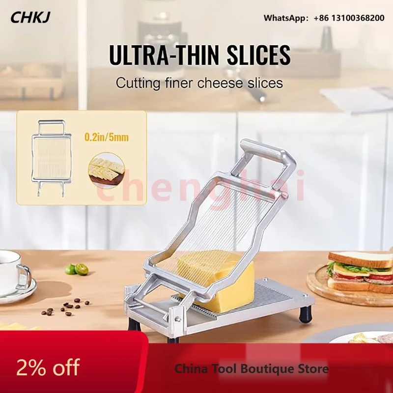 Cheese and Cream Cheese, 304‑Stainless‑Steel‑Blade Multifunctional Manual Strip Cutter for Cheese and Toast