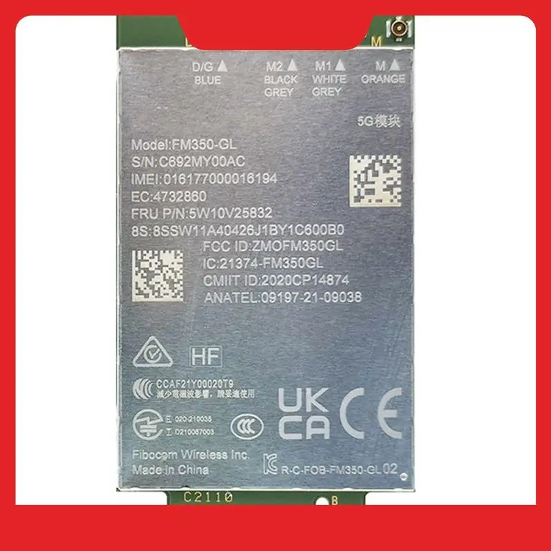 

FM350-GL 5G Module For Lenovo Thinkpad T14s P1 X13 Gen3 X1 FRU:5W10V25832 5G M.2 Module