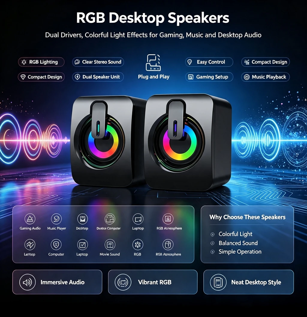 PC Speaker For Computer Laptop Notebook Desktop Caixa De Som Mini Sound Box Music Bocina Column Acoustics Coluna Audio System