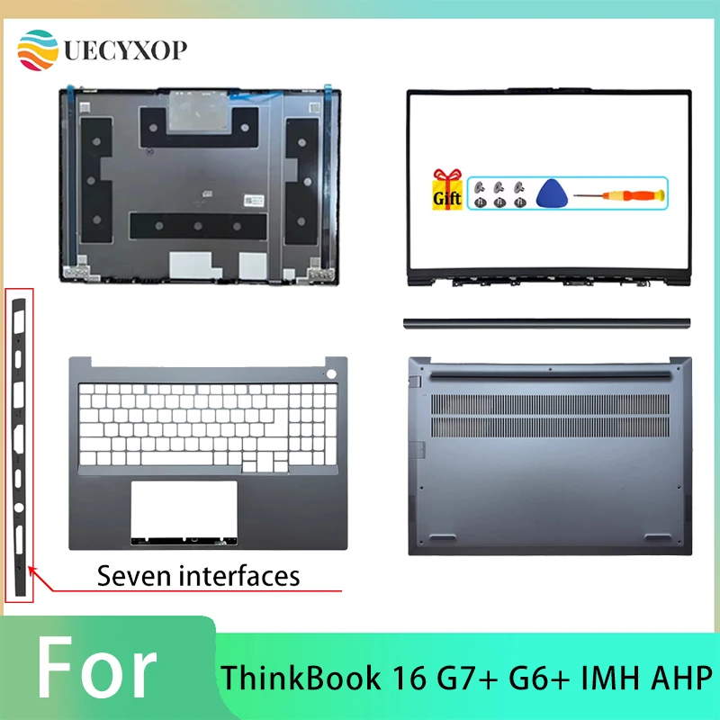 

Replace Laptop Case For ThinkBook 16 G7+ G6+ IMH AHP LCD Back Cover Front Bezel Palmrest Bottom Case Laptop replace cover