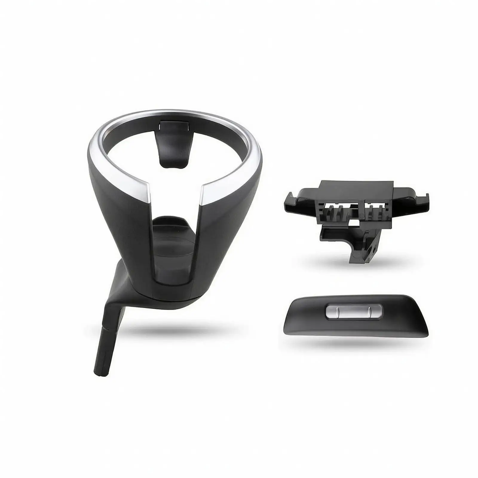 Vehicle Console Cup Holder Base ABS Plastic with Trim Cover for German E-series Sedan Interior Accessory