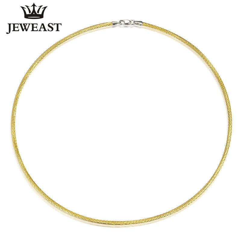 

18K Pure Gold Necklace Real AU 750 Solid Gold Chain Good Nice Flat Torques Upscale Trendy Classic Fine Jewelry Hot Sell New 2023