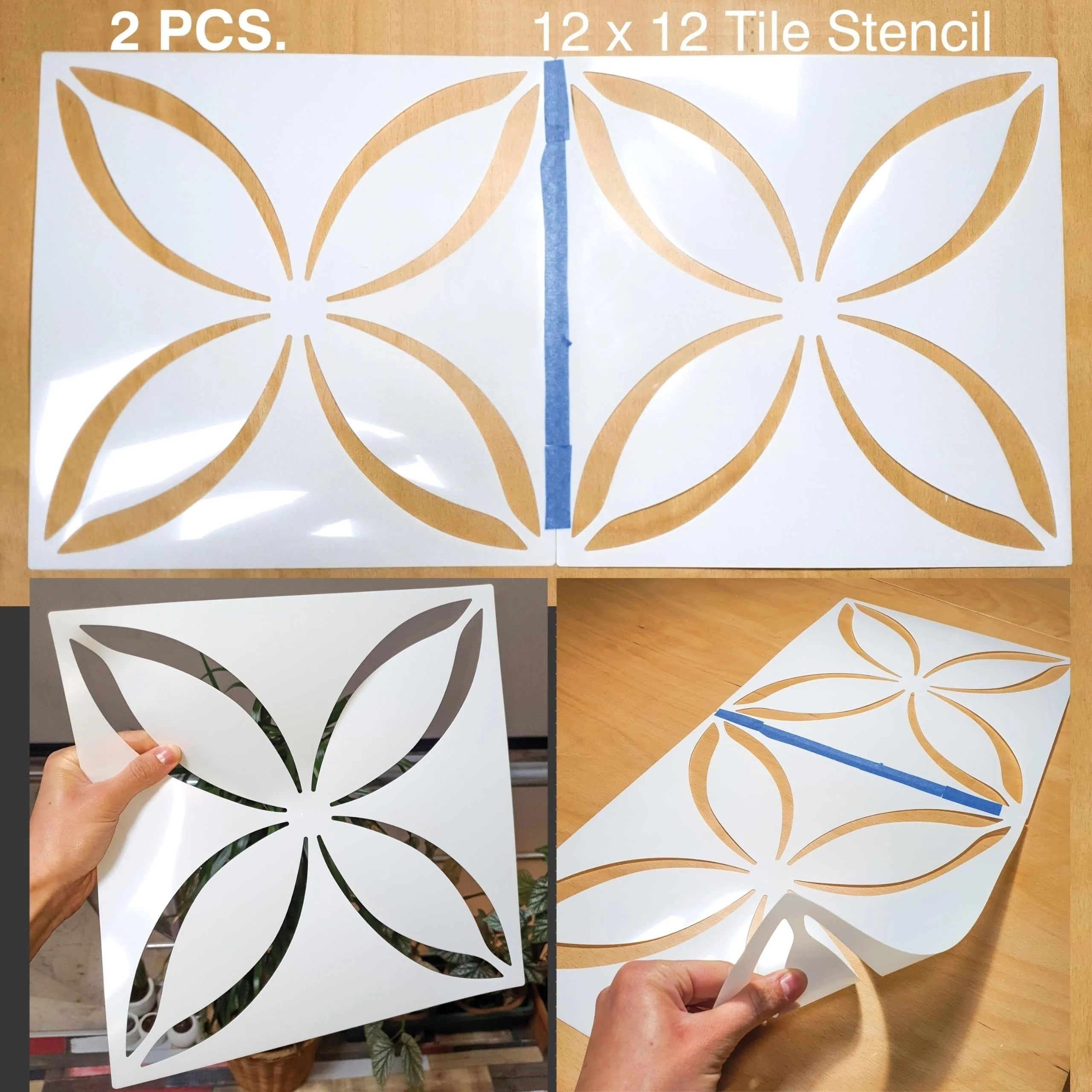 2pcs Tile Stencil Set • 12x12