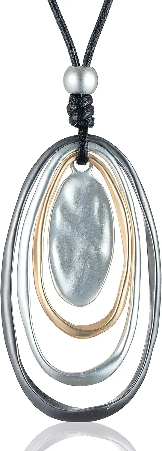 

Женские многослойные ожерелья с подвесками, винтажные украшения, модные длинные ожерелья для женщин