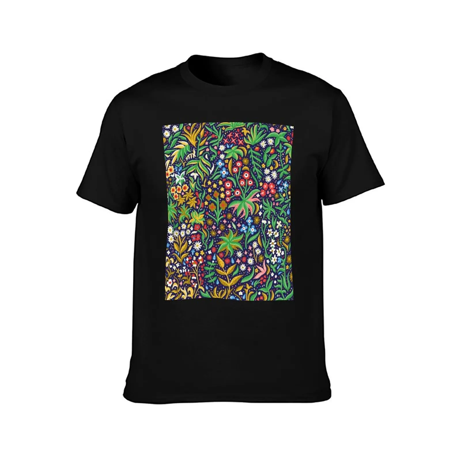 din x Passion Medievalists l Flowery fields T-Shirt summer tops blacks T-shirt men