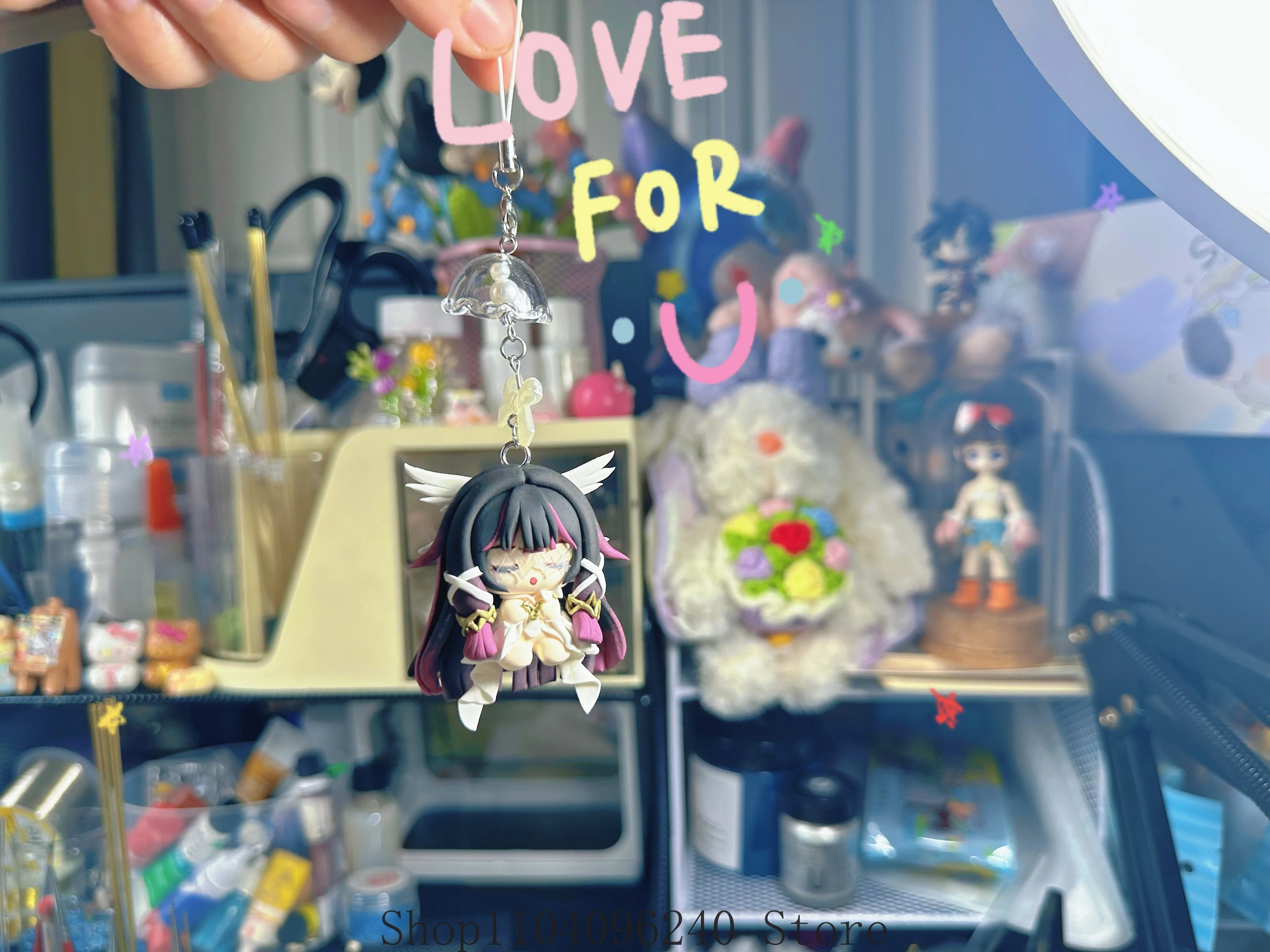 

Genshin Impact Columbina Anime Cosplay Q version Clay Figure Pendant Mascot Student Accessory Fans Gift Halloween