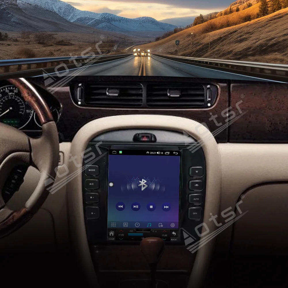 Android 14 Qualcomm CarPlay 10.4 Inch Car Radio For Jaguar X-TYPE 2004-2008 Touch Screen Multimedia Video Player GPS Navigation