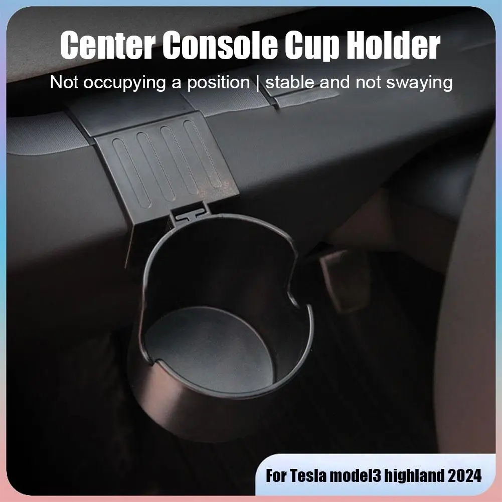 For Tesla Model3 highland Car Center Console Water Cup Holder Dashboard Storage Cup Holder Organizer Mobile Phone Holder