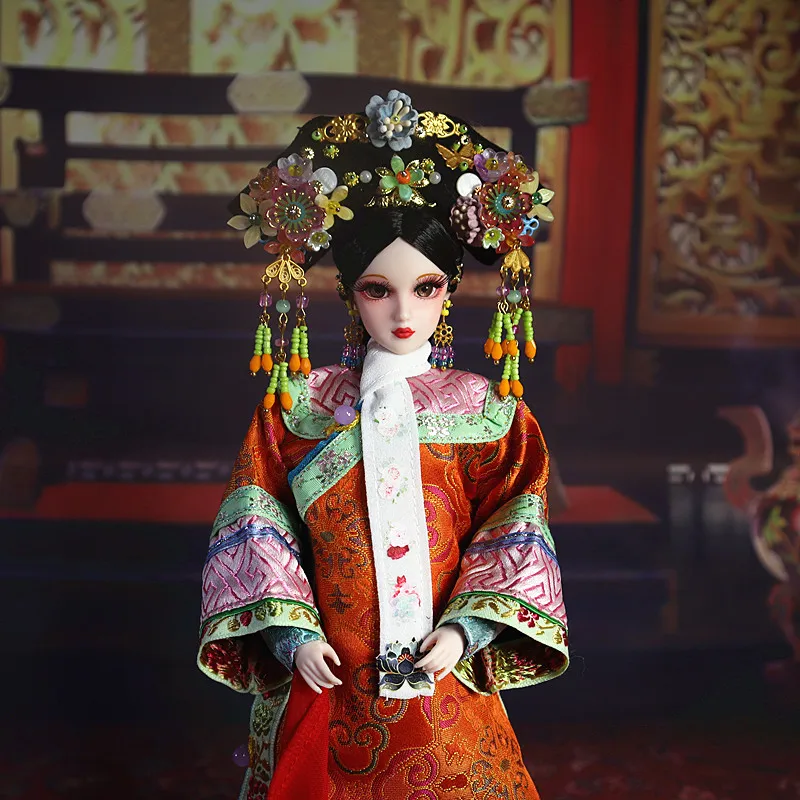 5 色オリジナル衣装清朝人形マルチジョイントボディ手作り装飾装飾 30 センチメートル BJD 中国衣装漢服人形 LI926