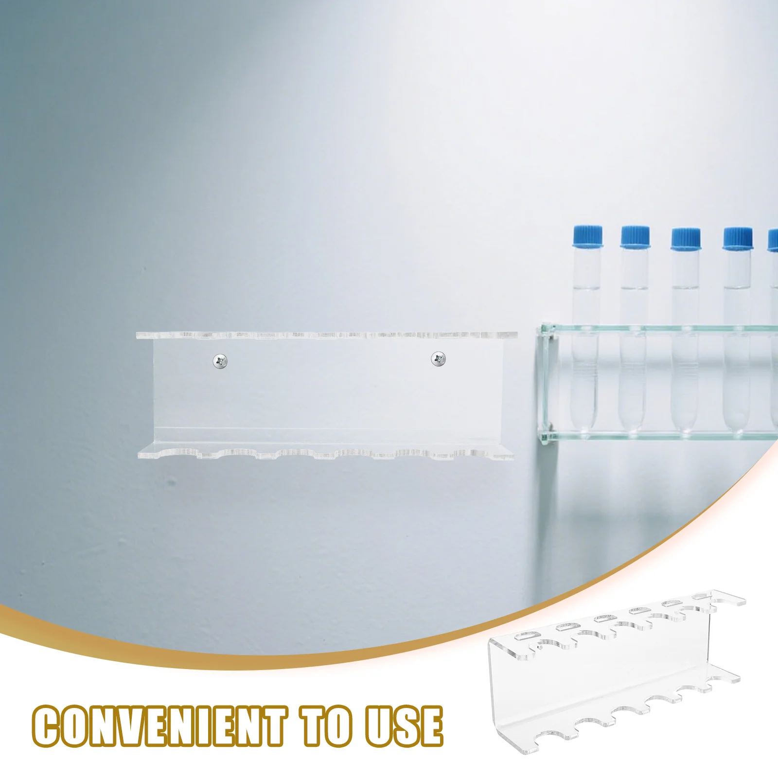 Professional Laboratory Pipette Holder 6 Slot Clear Stand Space Saving Pipette Display Rack Stable Secure Storage for Experiment