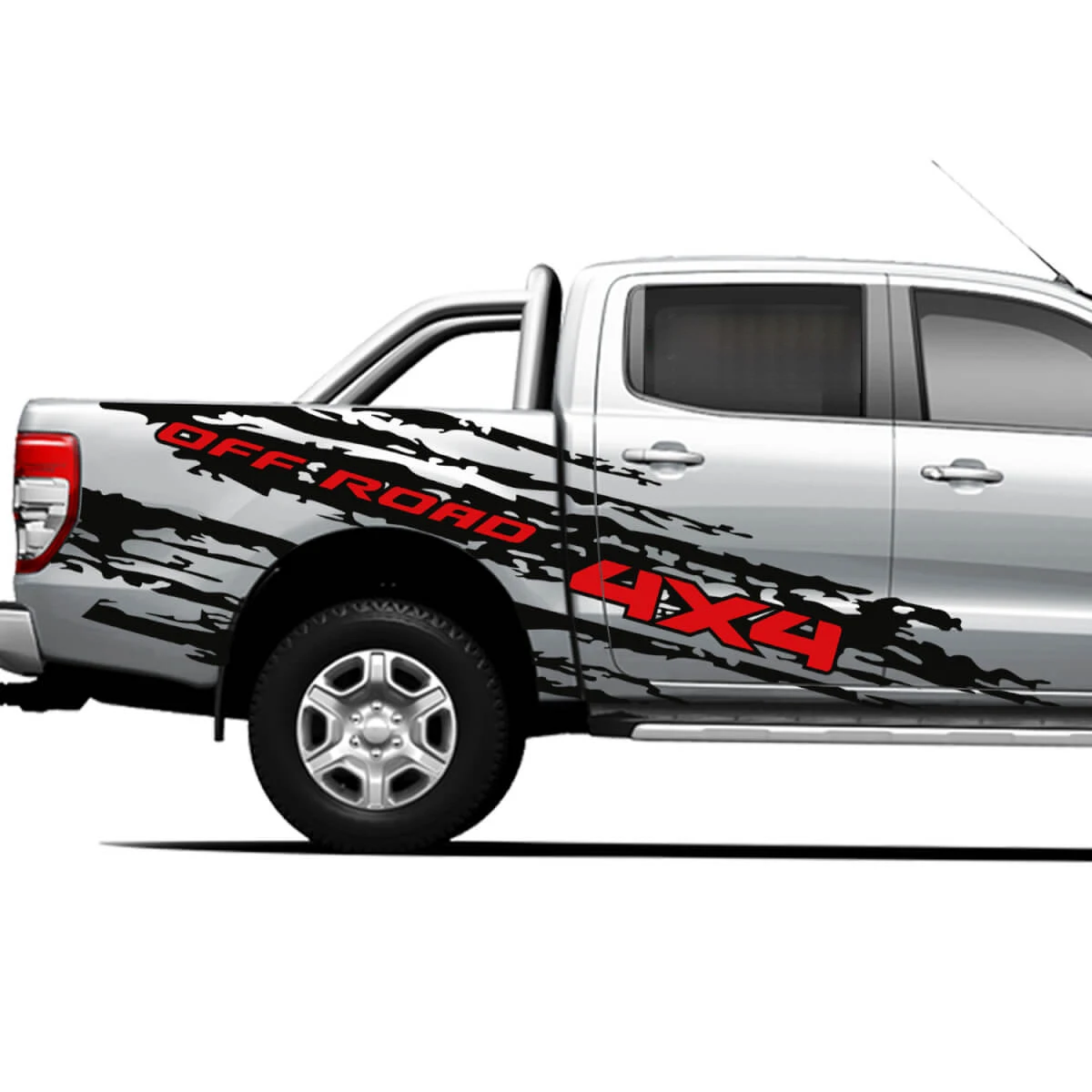 

Car Stickers Vinyl Decals Stickers Side bed bands 4x4 graphic For Ford Ranger Raptor Isuzu Dmax Nissan NAVARA Accessories