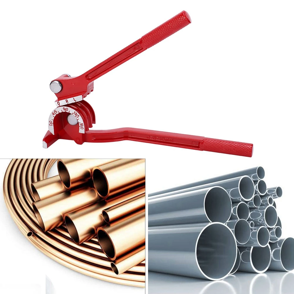 

Manual Tube Bender Tool, Tube Bender 180° 3‑Slot Handheld Copper Aluminum Tube Manual Bending Elbow Tool Aluminum Alloy
