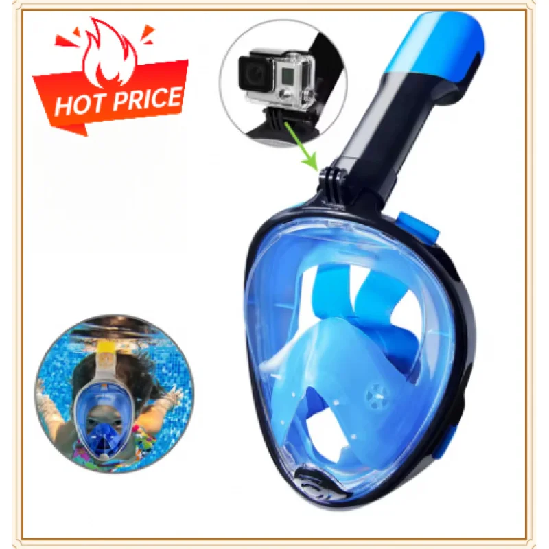 Underwater Scuba Anti Fog Full Face Diving Mask Snorkeling Respiratory Masks Safe Waterproof Swimming Equipment for Adult