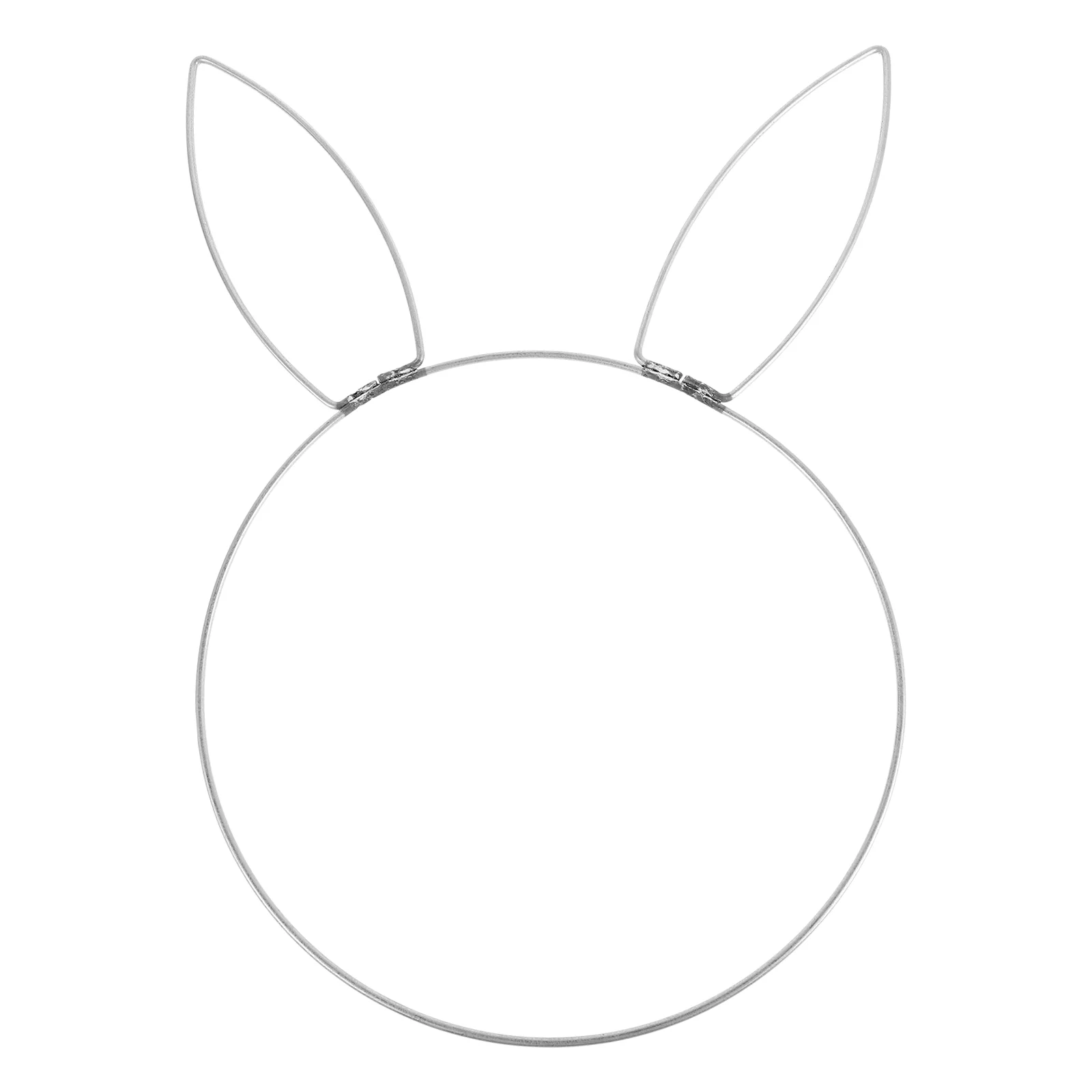 

Rabbit Head Hoop Easter Wreath Crafts Bunny Metal Frame Round DIY Iron Form Frames