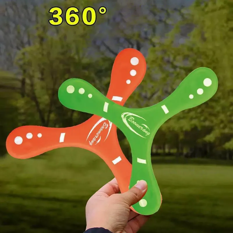 رمي يدوي للأطفال EVA 360 °   لعبة قرص الطيران من بوميرانج للرياضات الخارجية، لعبة رمي السهام اليدوية للتفاعل بين الوالدين والطفل