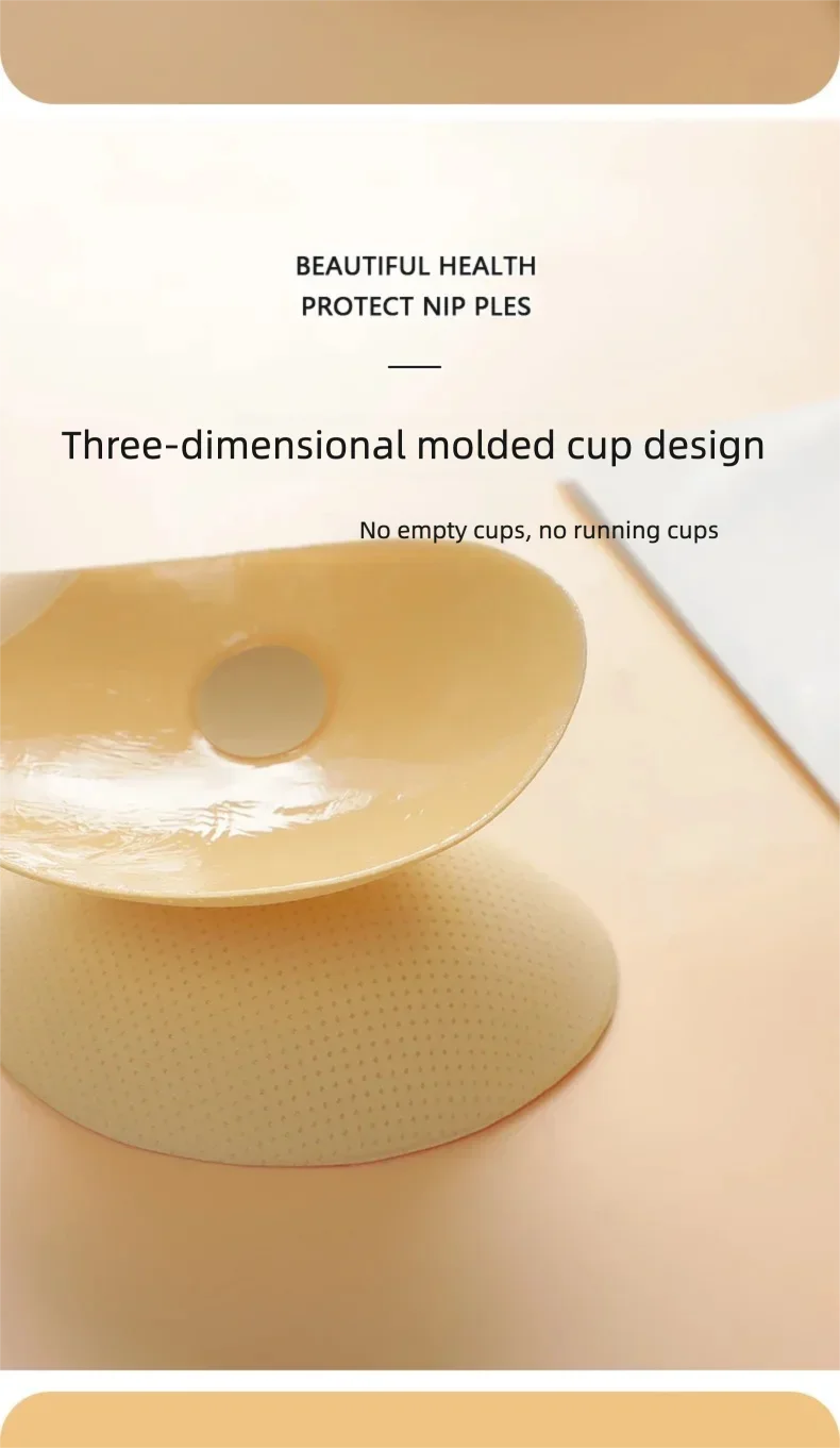 Silicone Invisible Nipple Covers Breathable Thin Push Up Anti-Sweat Lift Up Breast Stickers For Large & Small Chest view 5