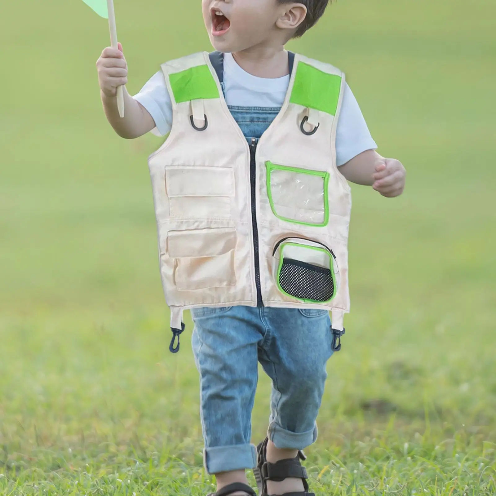 Kinderen Ontdekkingsreiziger Vest, Jungle Vest Doen Alsof Spelen Cosplay Kids Camping Kostuum Kostuum Vest Voor Wandelen Jongens Meisjes Buiten