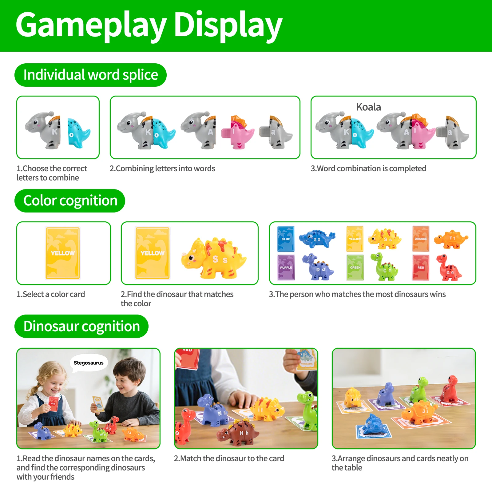 لعبة مطابقة الديناصورات للأطفا - مراجعة Montessori Shelf Toy وسعره